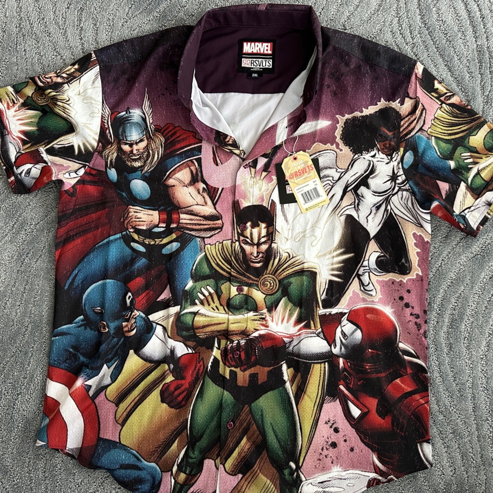 Marvel Graphic Button Down
